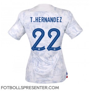 Frankrike Theo Hernandez #22 Borta Matchtröja Dam VM 2022 Kortärmad